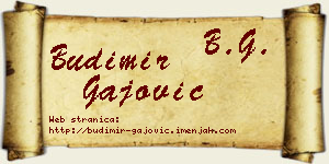 Budimir Gajović vizit kartica